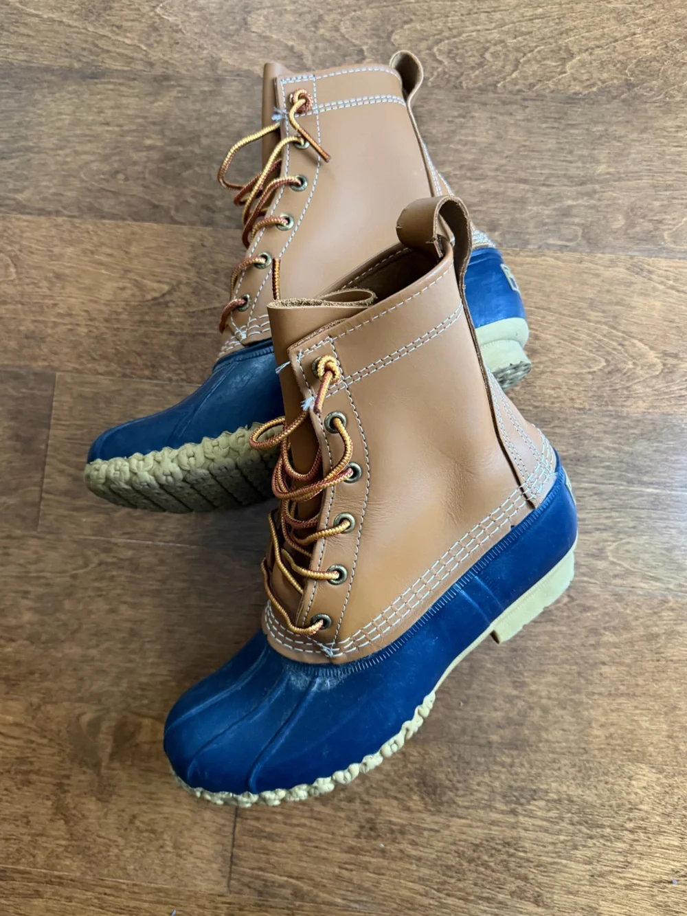 L.L Bean Navy Duck Rain 8” Boots